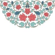 Floral oriental pattern in vintage style N9