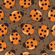 seamless background with ladybirds N2