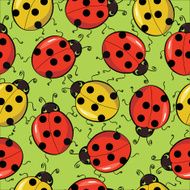 seamless background with ladybirds N3