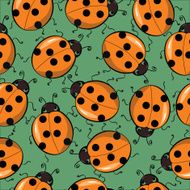 seamless background with ladybirds N5