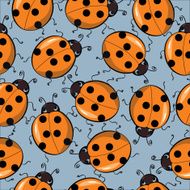 seamless background with ladybirds N6