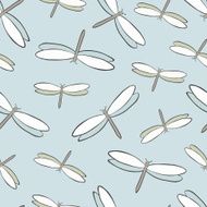 seamless pattern with dragonflies