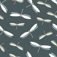 seamless pattern with dragonflies N4