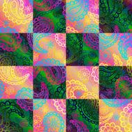 Infinite ornament from pieces of patchwork style