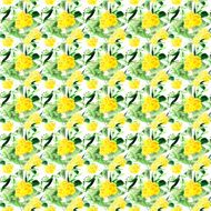 Wildflowers blooming delicate flowers background painted watercolors N28