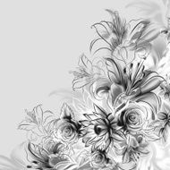Flowers Roses lilies and camomile N2