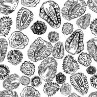 Strawberry hand drawn vintage seamless pattern