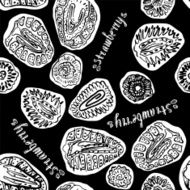 Strawberry hand drawn vintage seamless pattern N4