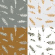Feathers seamless pattern N13