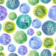 Watercolor Circle Pattern in Aqua Colors