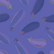 seamless background with scattered ripe eggplant N4