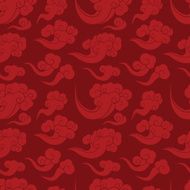 seamless Chinese lucky cloud background