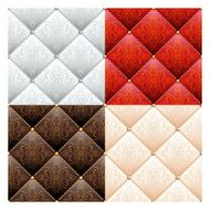 Set of 4 satin quilted seamless texture