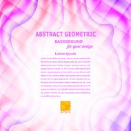 Violet wavy abstract geometric background Vector illustration