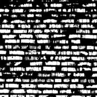 Brick wall black and white relief texture with shadow