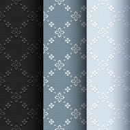 Collection of 3 vintage seamless classic pattern N2