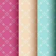 Collection of 3 vintage seamless classic pattern N3