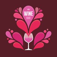 Wine Glass and Abstract Sprays