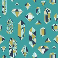 Crystal heart - seamless pattern