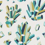 Crystal heart - seamless pattern N2