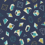 Crystal heart - seamless pattern N3