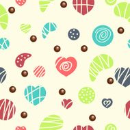 Vector seamless pattern with colorful candies