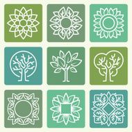 Vector bio and eco related logos