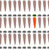 Beautiful seamless pattern with carrots in vector Cute backgrou