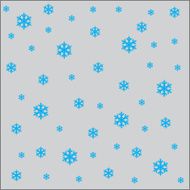 falling snowflakes on the blue background vector image EPS10