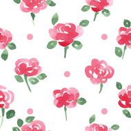 little cute watercolor flowers seamless vector pattern N4