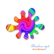 Rainbow design stain isolated on a white background Typography