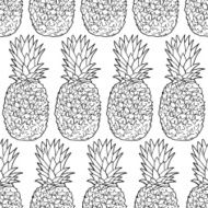 Seamless pattern with pineapples N22