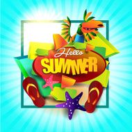 Hello Summer Typographical Background