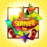 Hello Summer Typographical Background N2