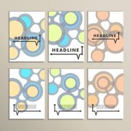 Abstract bright circles on a white background