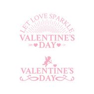 Classic vintage badges for Valentines Day