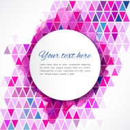 Abstract background with colorful triangle and watercolor blob