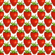 Watercolor strawberry on white background