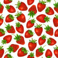 Watercolor strawberry on white background N2