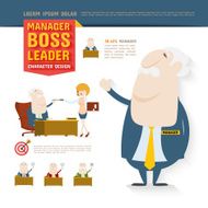 Manager Boss Leader Character Design