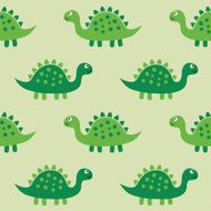 Seamless dinosaurs vector pattern