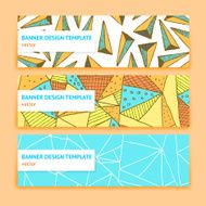 Sketch triangle banner