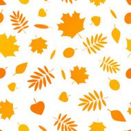 Seamless pattern with autumn leaves N24