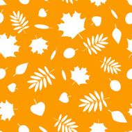 Seamless pattern with autumn leaves N25