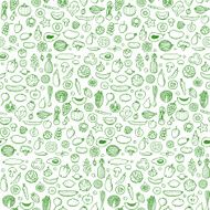 Vegetables and fruits Seamless hand drawn doodle pattern N2