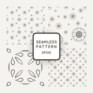 Set of floral seamless patterns N11