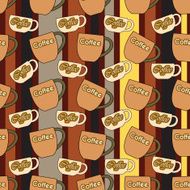 Seamless pattern with coffee cups N3