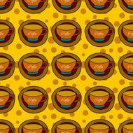 Seamless pattern with coffee cups N4