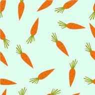 Seamless pattern with carrot Vector eco food illustration