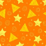 Doodle seamless pattern with handmade shapes Hand-drawing simple graphic elements N2